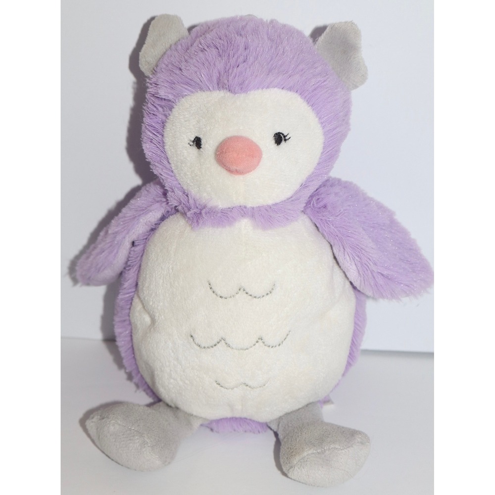 Carter's Purple Owl Plush Stuffed Animal Bird Soft Toy 2017 10 Inch